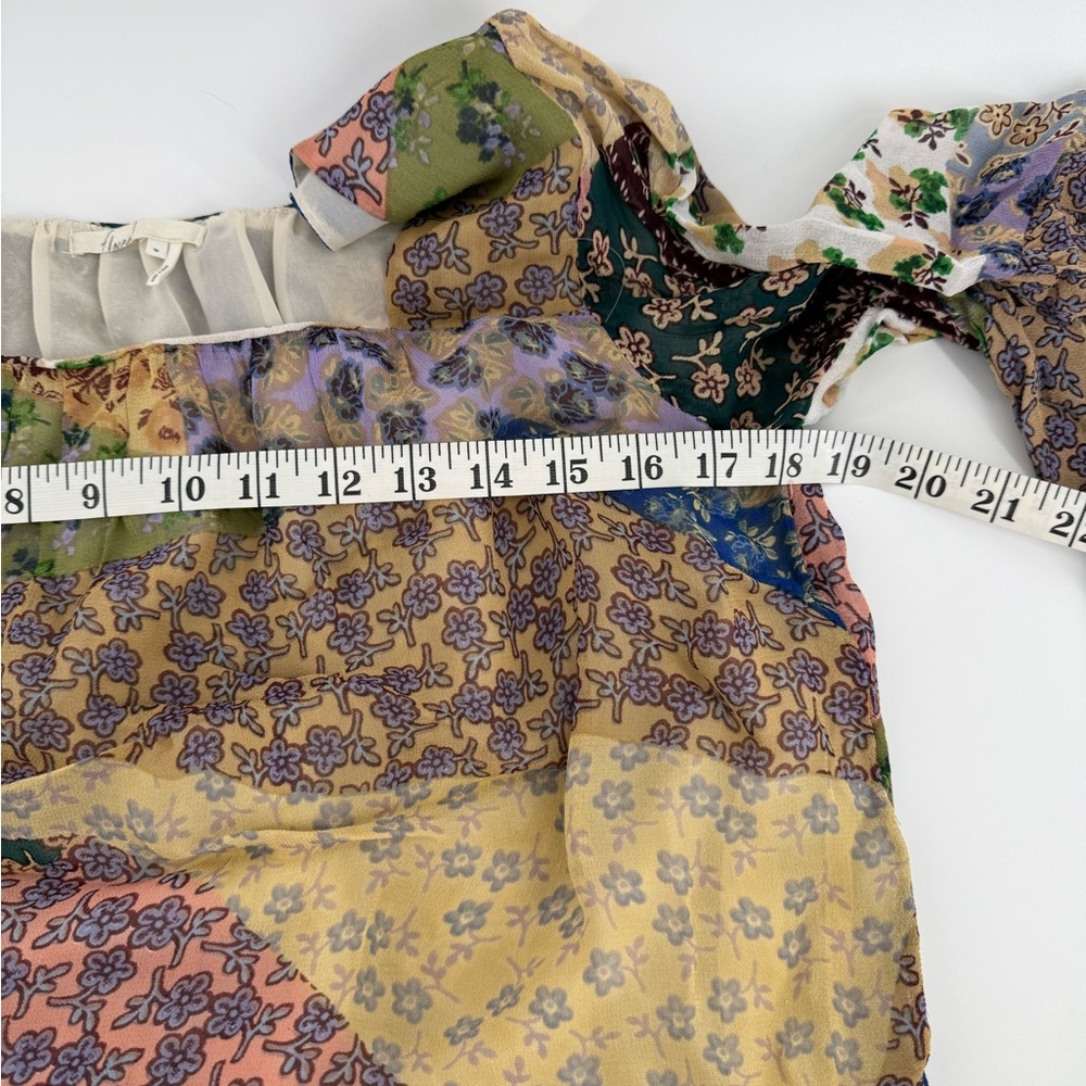 Anthropologie Floreat Multicolor Patchwork Blouse - image 8